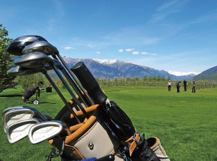 Golfschläger im Golfbag